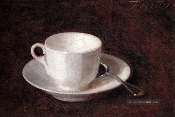  tasse - weiße Tasse und Untertasse Stillleben Henri Fantin Latour